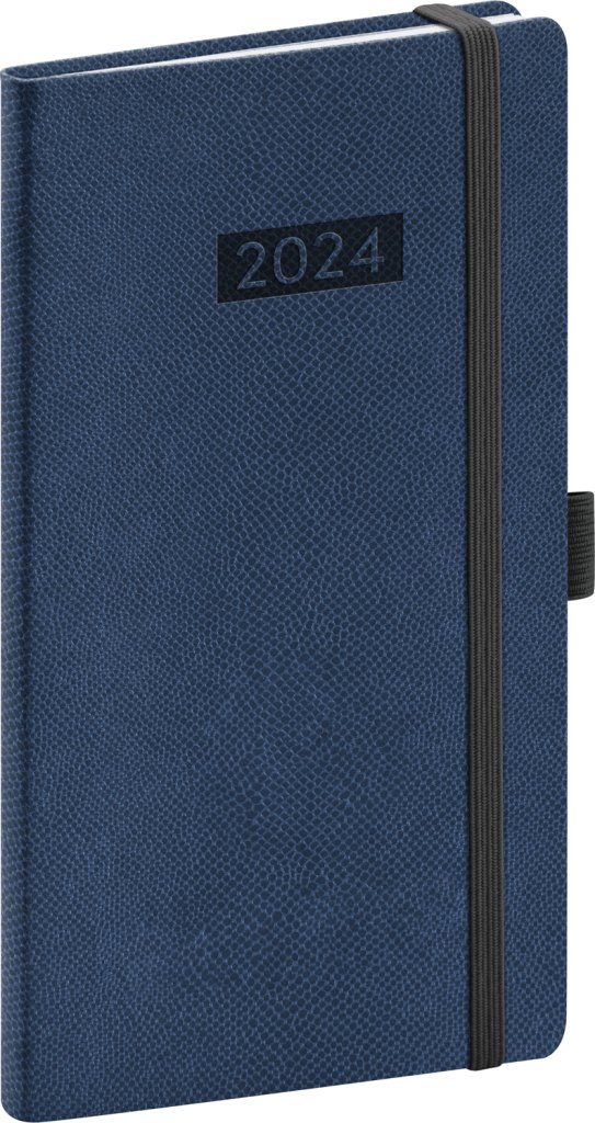 Levně Diář 2024: Diario - tmavě modrý, kapesní, 9 × 15,5 cm
