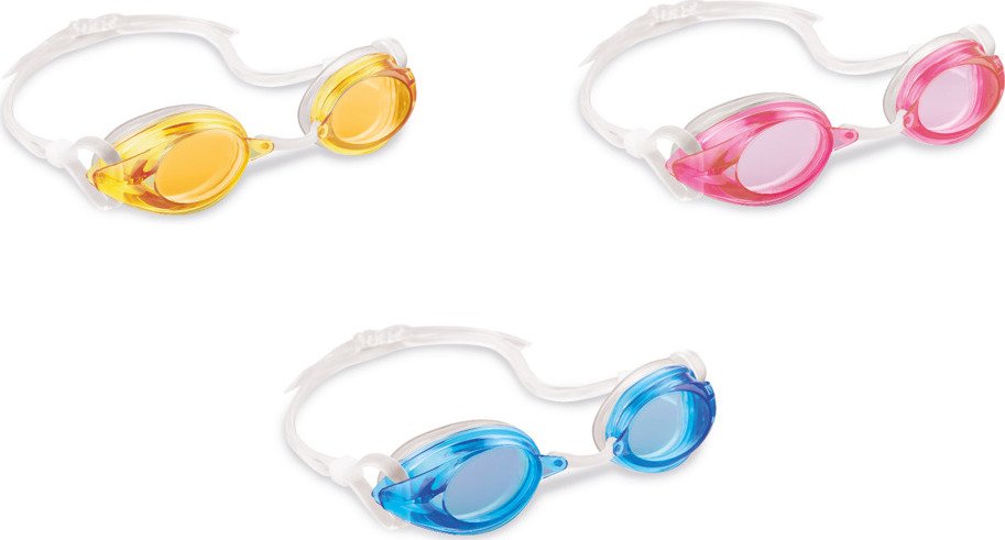 Levně Plavecké brýle 3 barvy na kartě 20x15x4cm 8+ - Alltoys Intex