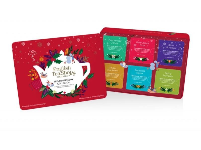 Levně English Tea Shop Čaj Premium Holiday Collection bio vánoční červená 54 g, 36 ks
