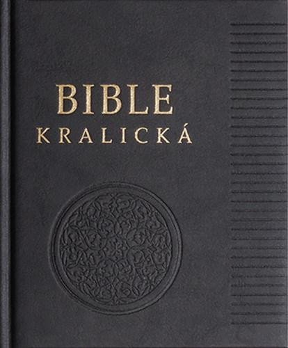 Levně Poznámková Bible kralická černá, pravá kůže/zlatá ořízka