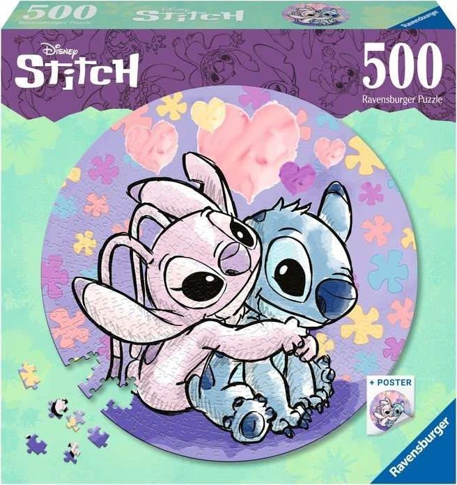 Levně Ravensburger Puzzle kruhové - Disney Stitch 500 dílků