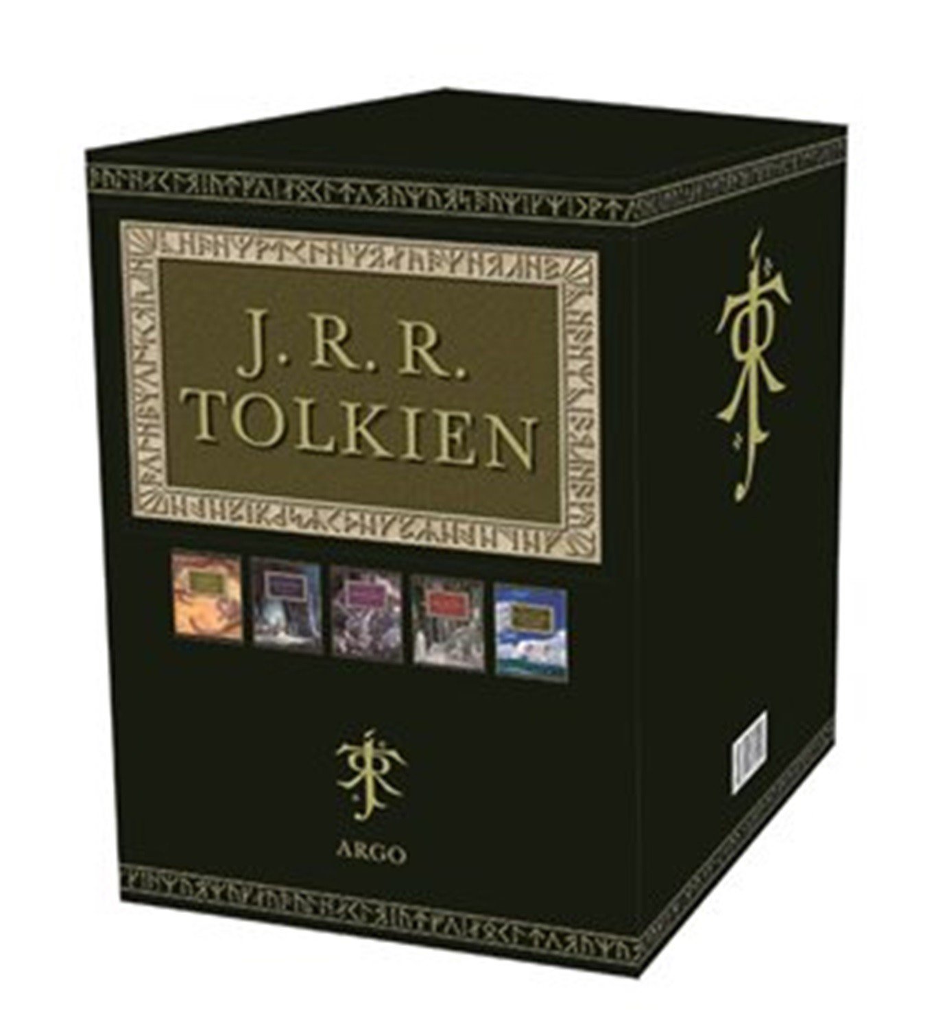 Levně Tolkien BOX 1-5 (Hobit, Společenstvo prstenu, Dvě věže, Návrat krále, Silmarilion), 1. vydání - John Ronald Reuel Tolkien