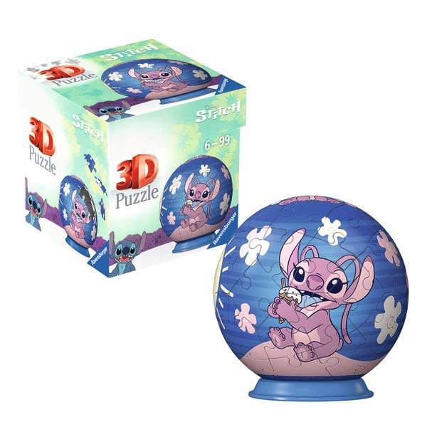 Levně 3D Puzzle-Ball: Disney Stitch - Angel 54 dílků