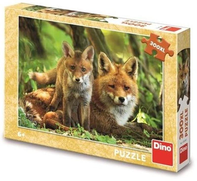 Levně Puzzle Liška s mláďátkem 300 XL dílků - Dino