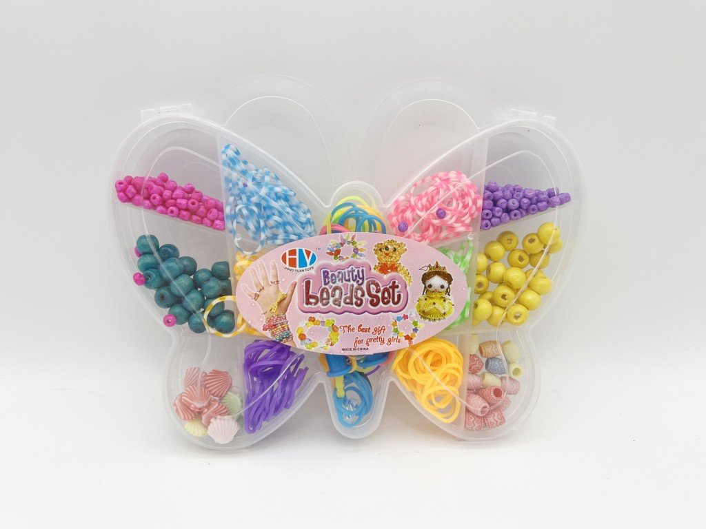 Levně Sada gumiček a korálků 338ks na výrobu náramků Loom Band - m - Alltoys