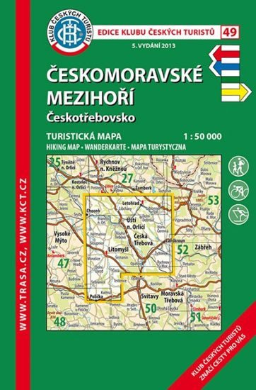 Levně Českomoravské mezihoří /KČT 49 1:50T Turistická mapa