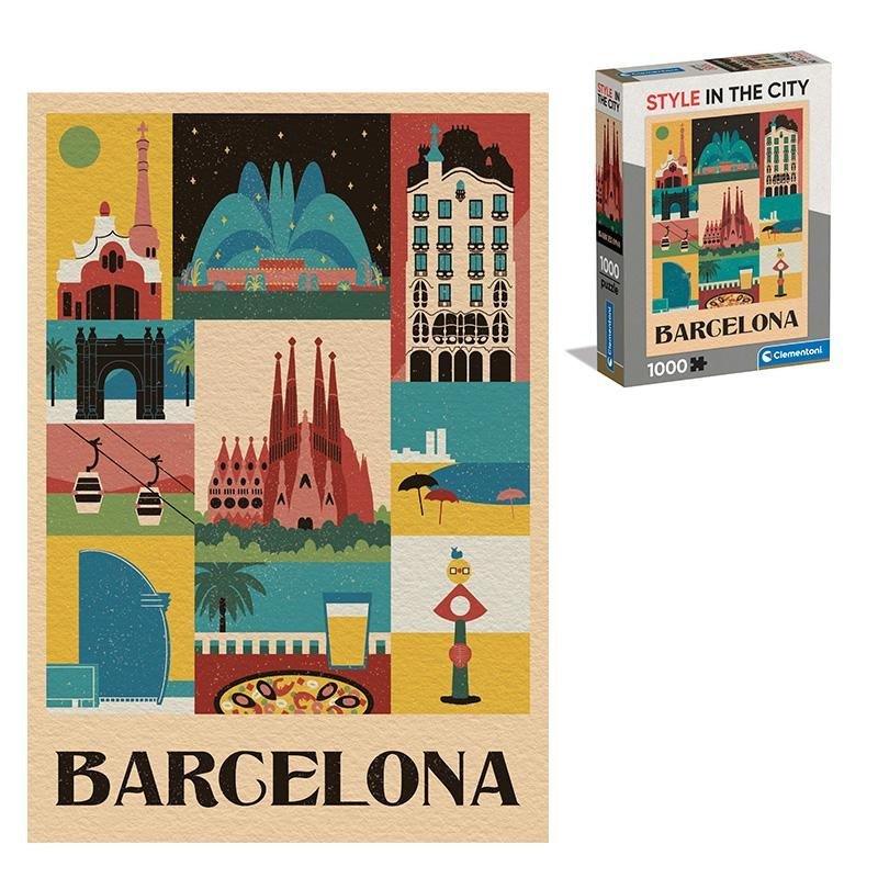 Product detail of Puzzle Style in the City: Barcelona 1000 dílků - Comansi