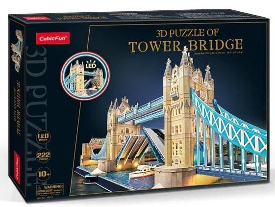 Levně Puzzle 3D LED - Tower Bridge 222 dílků