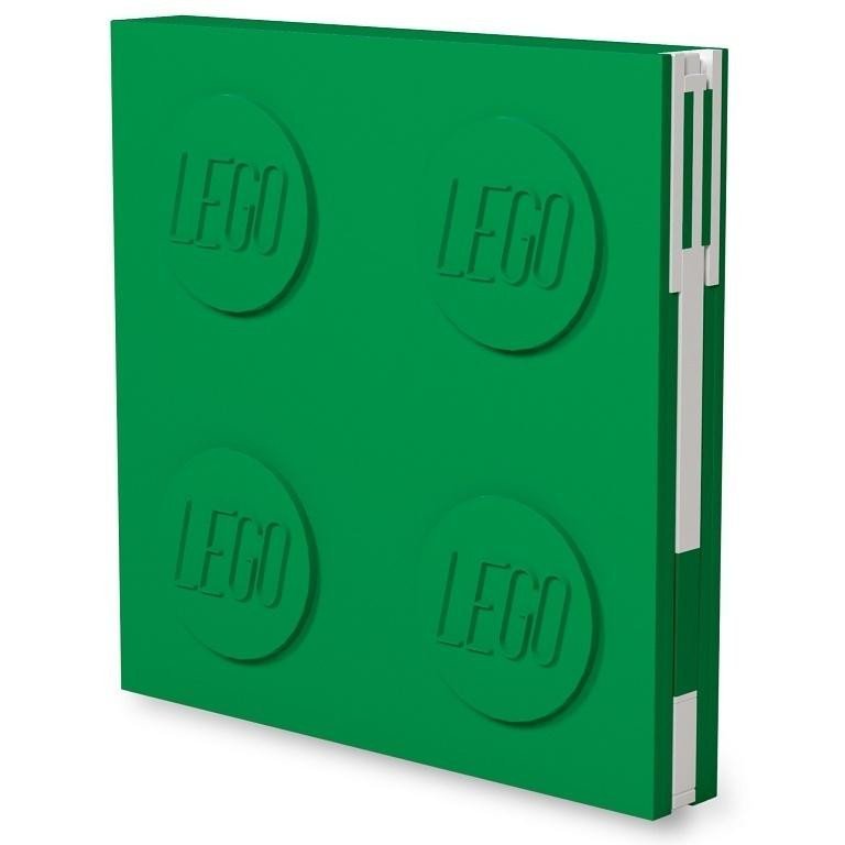 Levně LEGO Zápisník s gelovým perem jako klipem - zelený
