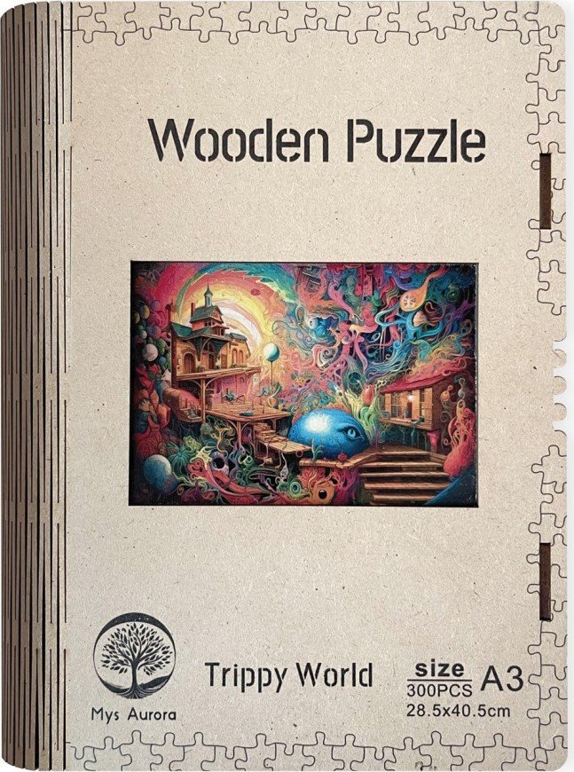 Dřevěné puzzle/Trippy world A3 - EPEE