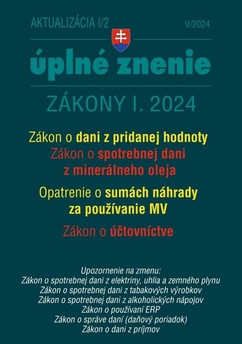 Levně Aktualizácia I/2 2024 – daňové a účtovné zákony