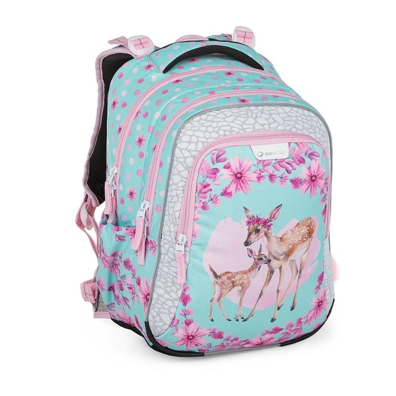 Levně Bagmaster Školní batoh Lumi 23 A Pink/Blue