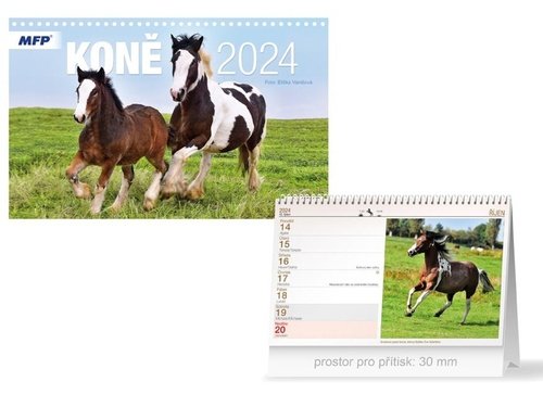 Levně Koně 2024 - stolní kalendář