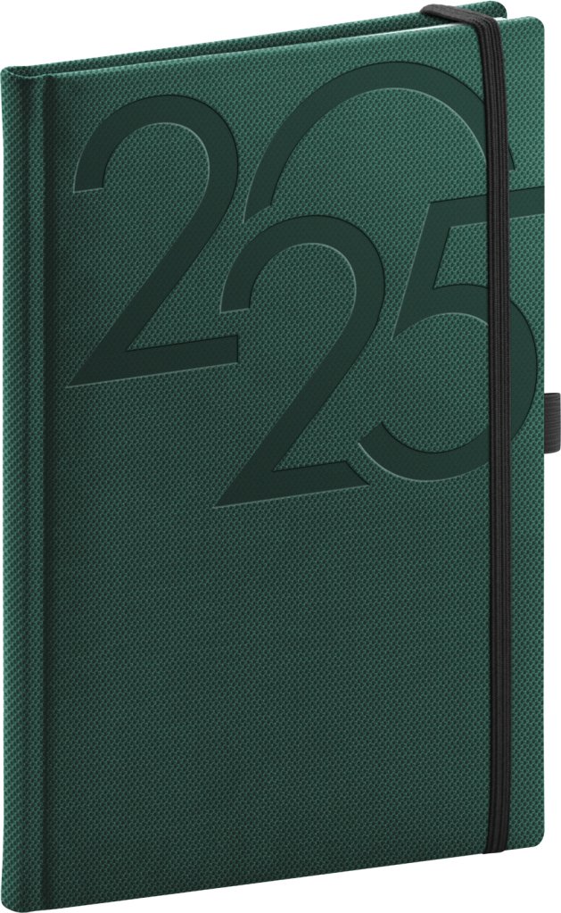 Diář 2025: Ajax - zelený, týdenní, 15 × 21 cm