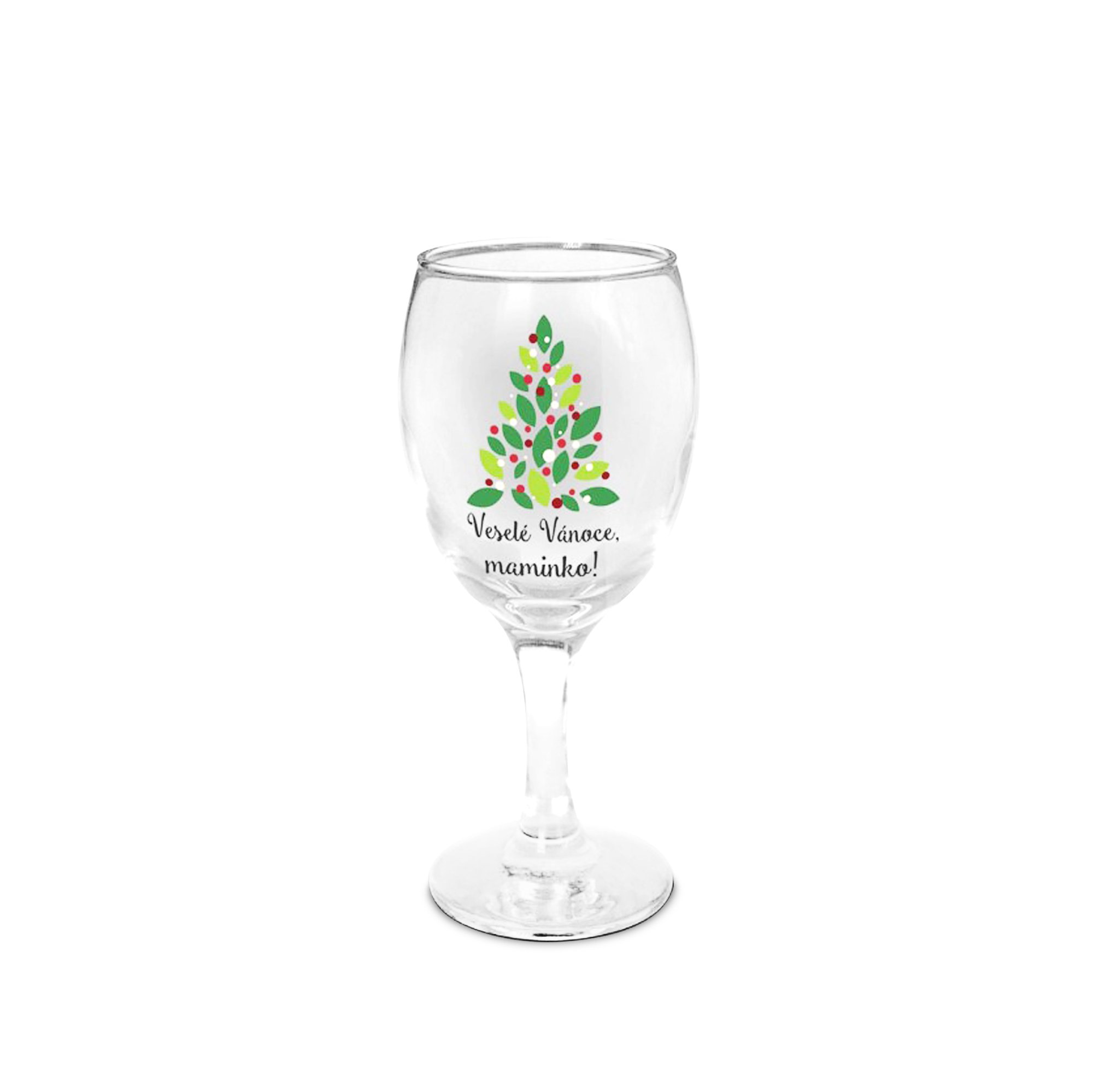 Levně Vánoční sklenice na víno - Maminka - Albi