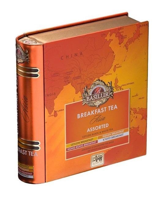 Levně BASILUR Asian Breakfast Tea Book Assorted plech 32 sáčků