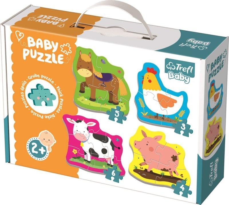 Levně Trefl Puzzle Zvířata na farmě 4v1 (3,4,5,6 dílků) Baby