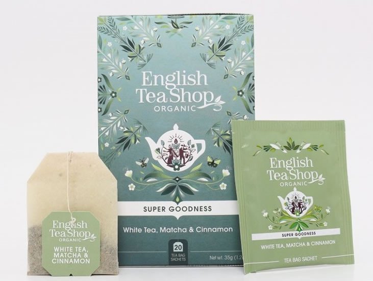 Levně English Tea Shop Čaj bílý Matcha, skořice , 20 sáčků