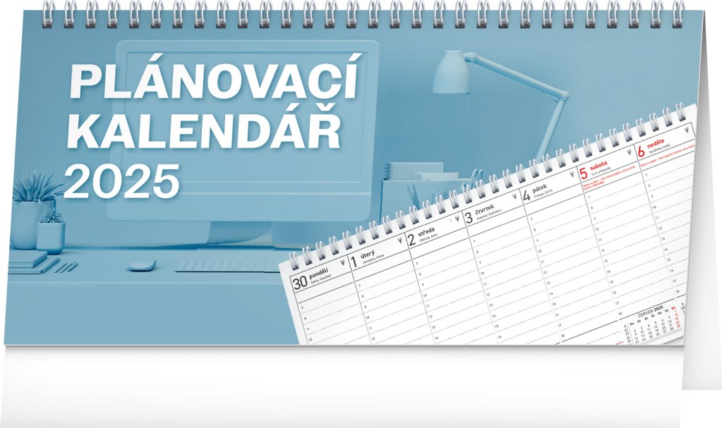 Levně Kalendář 2025 stolní: Plánovací, 25 × 12,5 cm