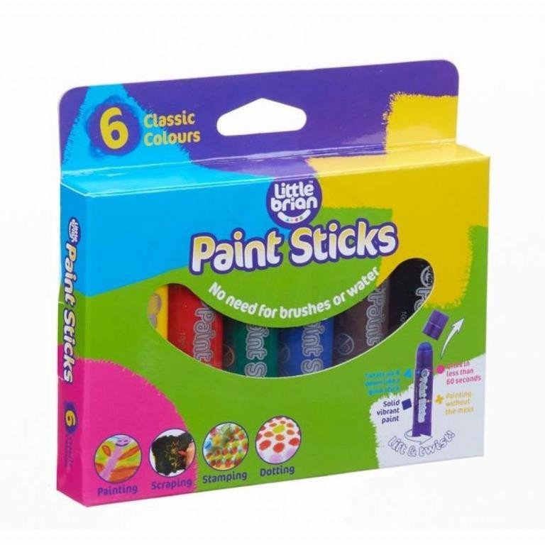Levně Little Brian Paint Sticks - Základní barvy 6 ks - EPEE