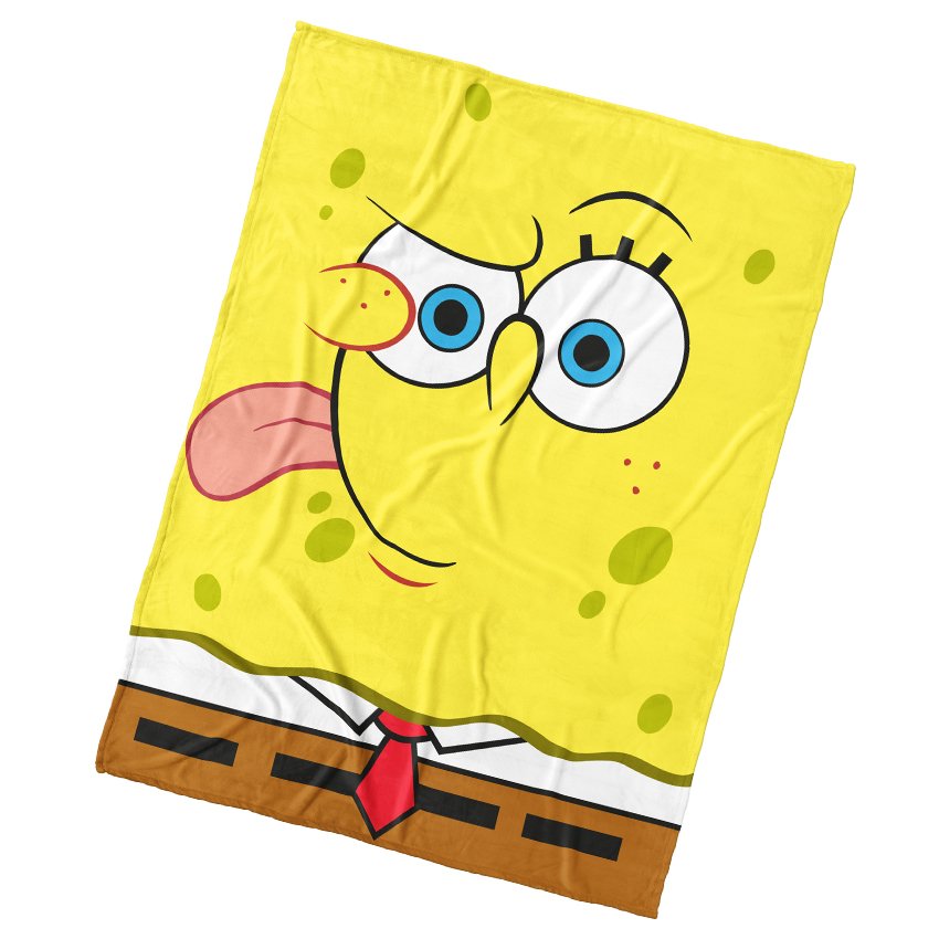 Levně Dětská deka Sponge Bob Emoji 150x200 cm
