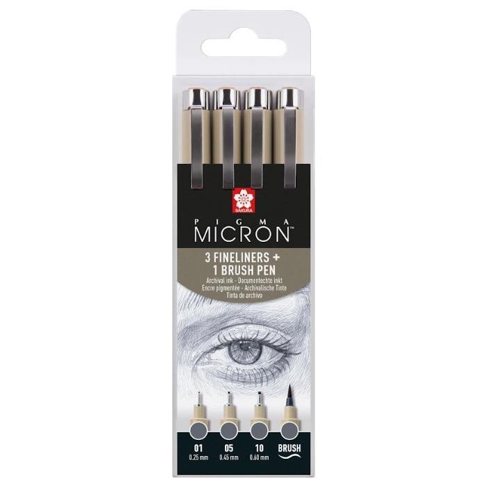 Levně Sakura Sada Pigma Micron Cool Gray 4 ks