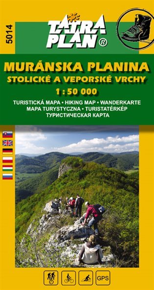 Levně Muránska planina, Stlolické a Veporské vrchy - Turistická a cykloturistická mapa 1:50 000