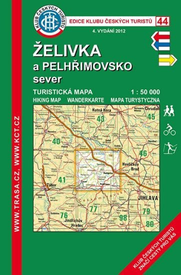 Levně Želivka, Pelhřimovsko /KČT 44 1:50T Turistická mapa