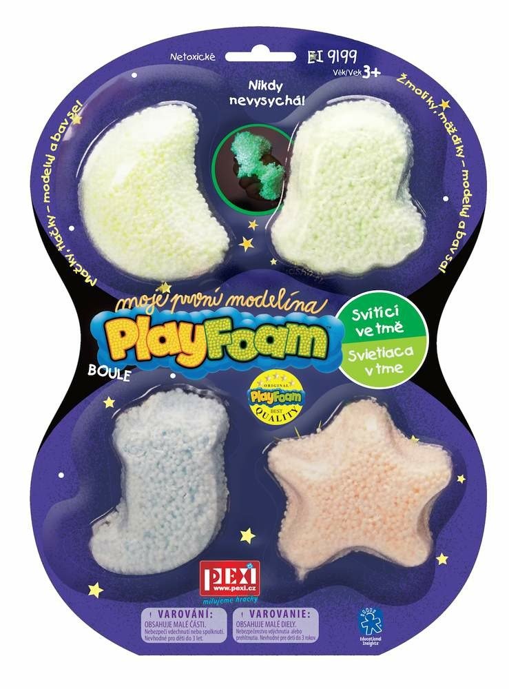 Levně PlayFoam Boule 4pack - Svítící (CZ/SK) - Pexi