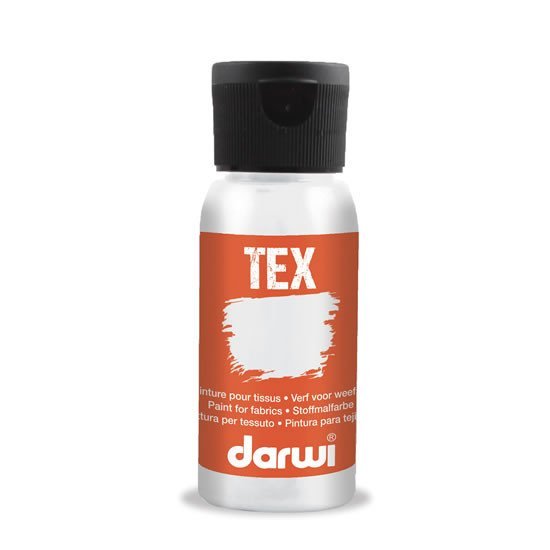 Levně DARWI TEX barva na textil - Perleťová bílá 50 ml
