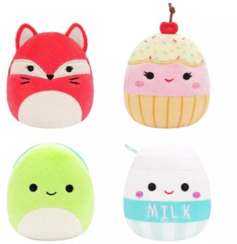 Levně Squishmallows Micromallows 4-Pack Liška, Želva, Mlíčko, Dortík 6 cm