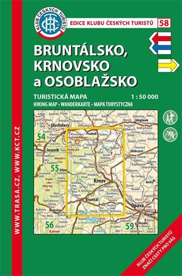 Levně KČT 58 Bruntálsko, Krnovsko a Osoblažsko 1:50T Turistická mapa, 6. vydání