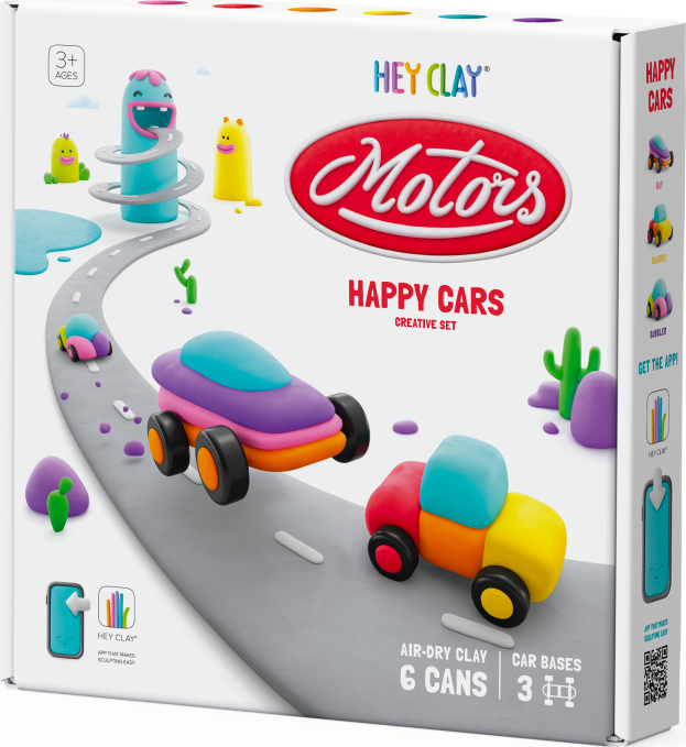 Levně Hey Clay Kreativní sada - Veselé autíčka - TM Toys