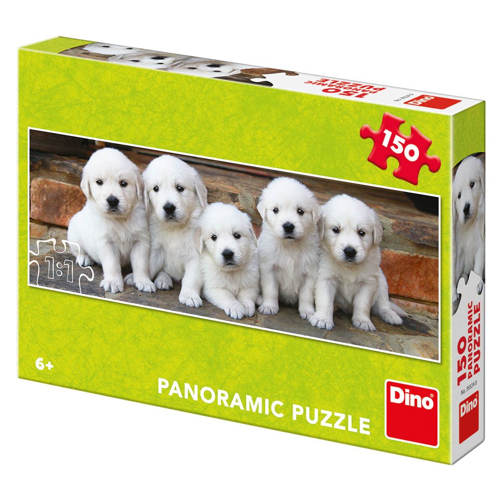 Levně Pět štěňátek: panoramic puzzle 150 dílků - Deglingos