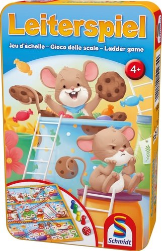 Levně Dětská hra Myšky a žebříky v plechové krabičce