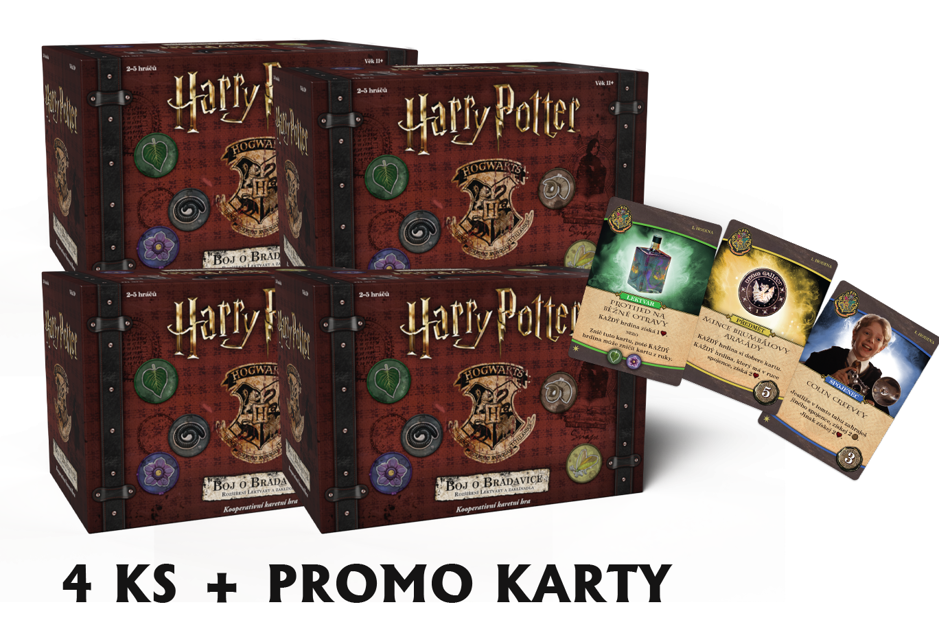 Harry Potter: Boj o Bradavice - Lektvary a zaklínadla (4ks + promo)