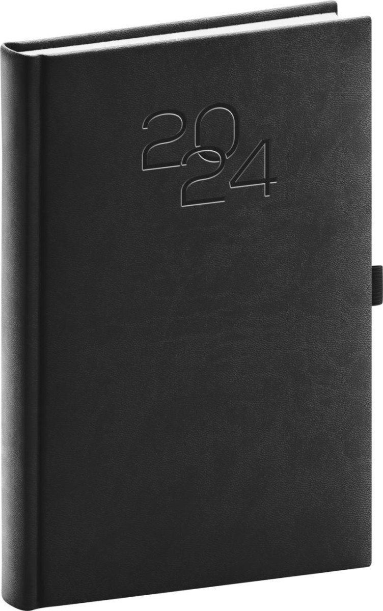 Levně Diář 2024: Vivella Classic - antracitový, denní, 15 × 21 cm