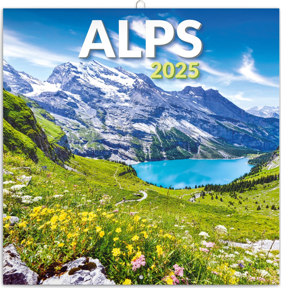 Levně NOTIQUE Poznámkový kalendář Alpy 2025, 30 x 30 cm