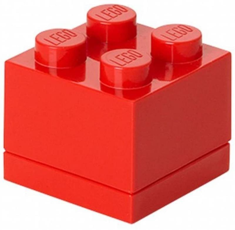 Levně Úložný box LEGO Mini 4 - červený