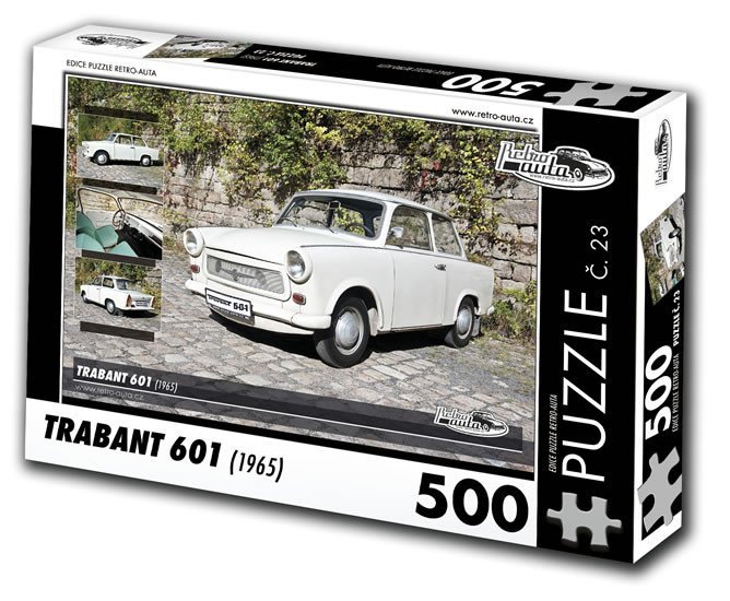 Retro auta Puzzle č. 23 - TRABANT 601 (1965) - 500 dílků