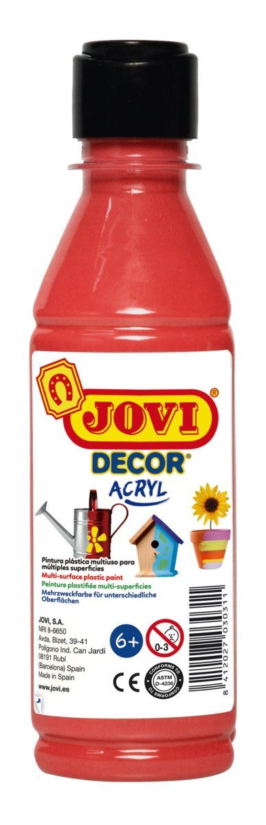 Levně JOVI Decor akrylová barva - červená 250 ml