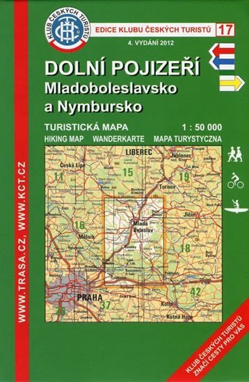 Levně Dolní Pojizeří, Mladoboleslavsko/KČT 17 1:50T Turistická mapa