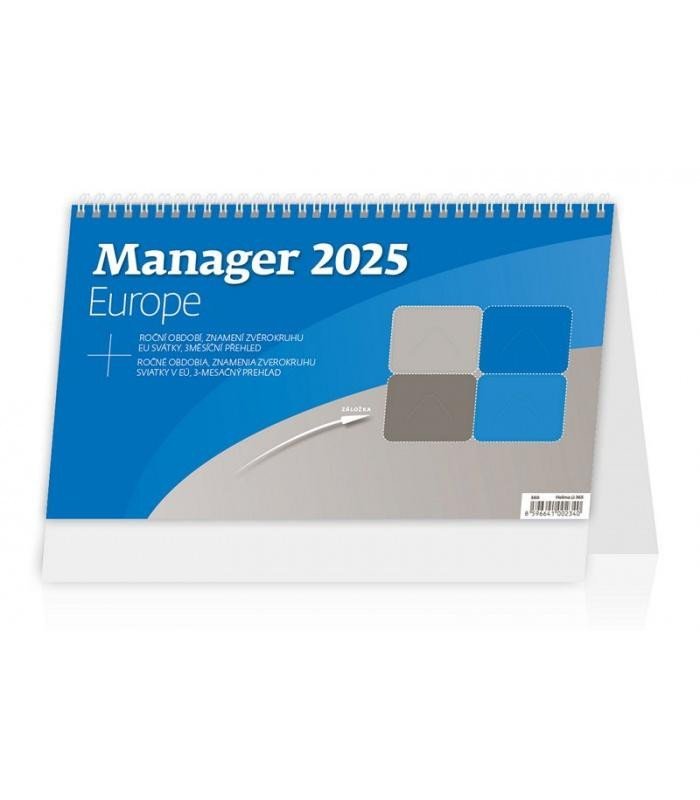 Levně Kalendář stolní 2025 - Manager Europe