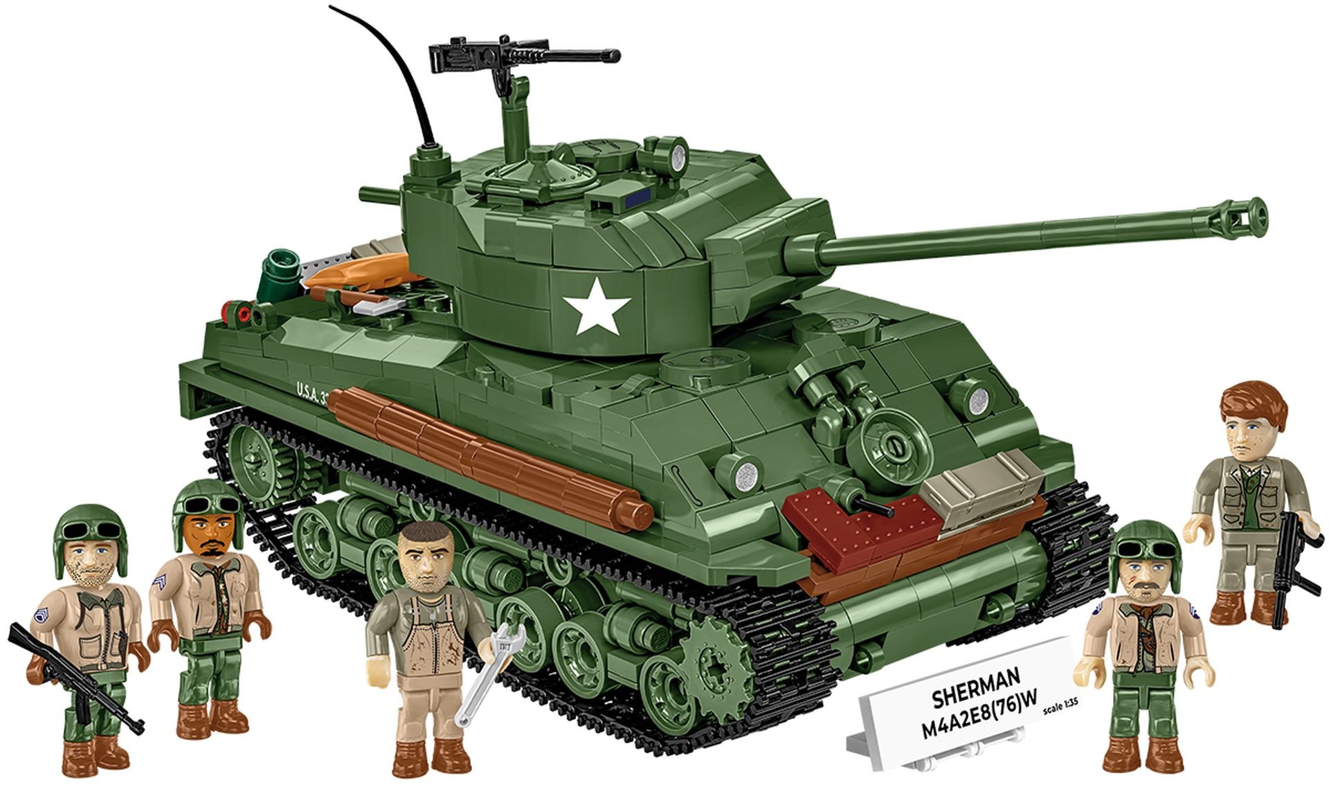 Levně COBI 3118 II WW Sherman M4A2E8, 1:35, 880 k, 5 f