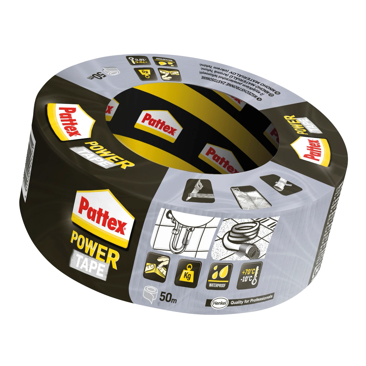 Levně Henkel Pattex - Power Tape lepicí páska, 50 m, stříbrná