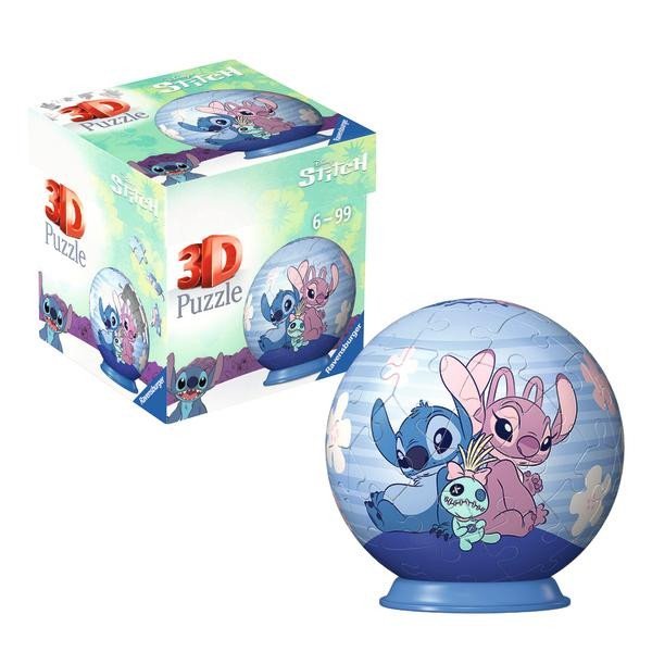 Levně 3D Puzzle-Ball: Disney Stitch - Stich &amp; Angel 54 dílků