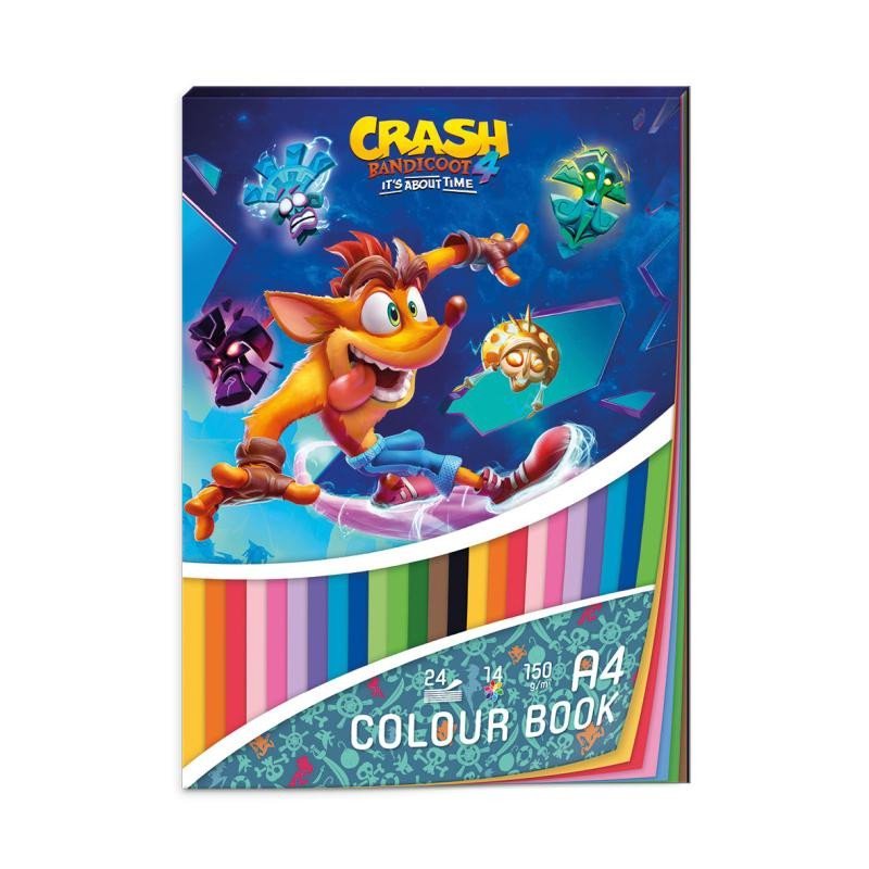 Levně Blok barevných papírů A4 - Crash Bandicoot