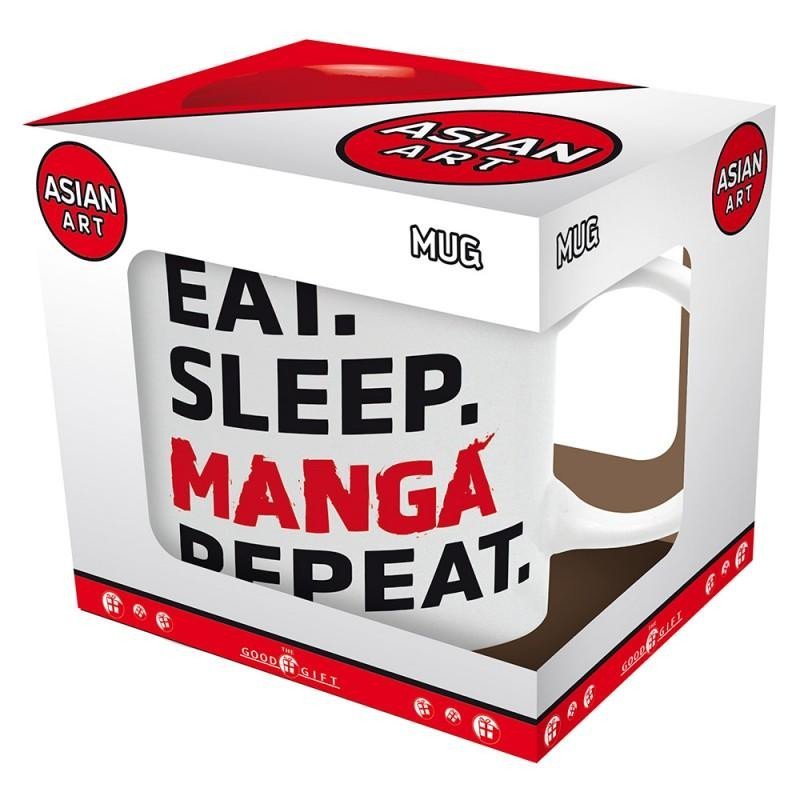 Levně Eat, Sleep, Manga, Repeat Keramický hrnek 320 ml