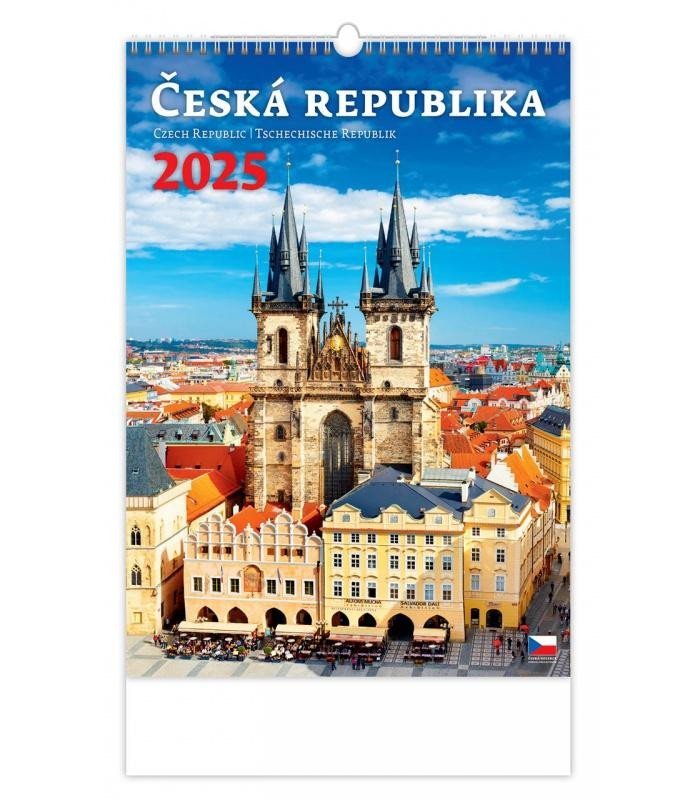 Levně Kalendář nástěnný 2025 - Česká republika / Czech Republic / Tschechische Republik