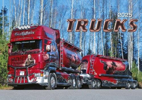 Kalendář 2025 Trucks, nástěnný, 48,5 x 34 cm